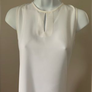 Cato White Light Weight Tank With Keyhole Front